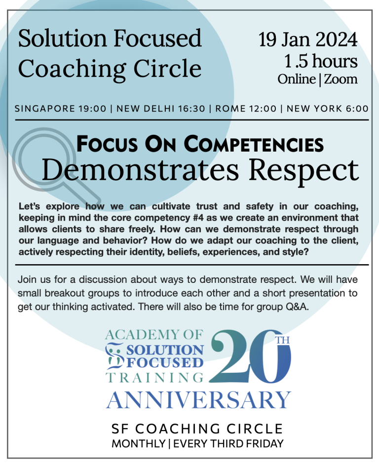 19 January 2024 – Focus On Competencies – Demonstrates Respect