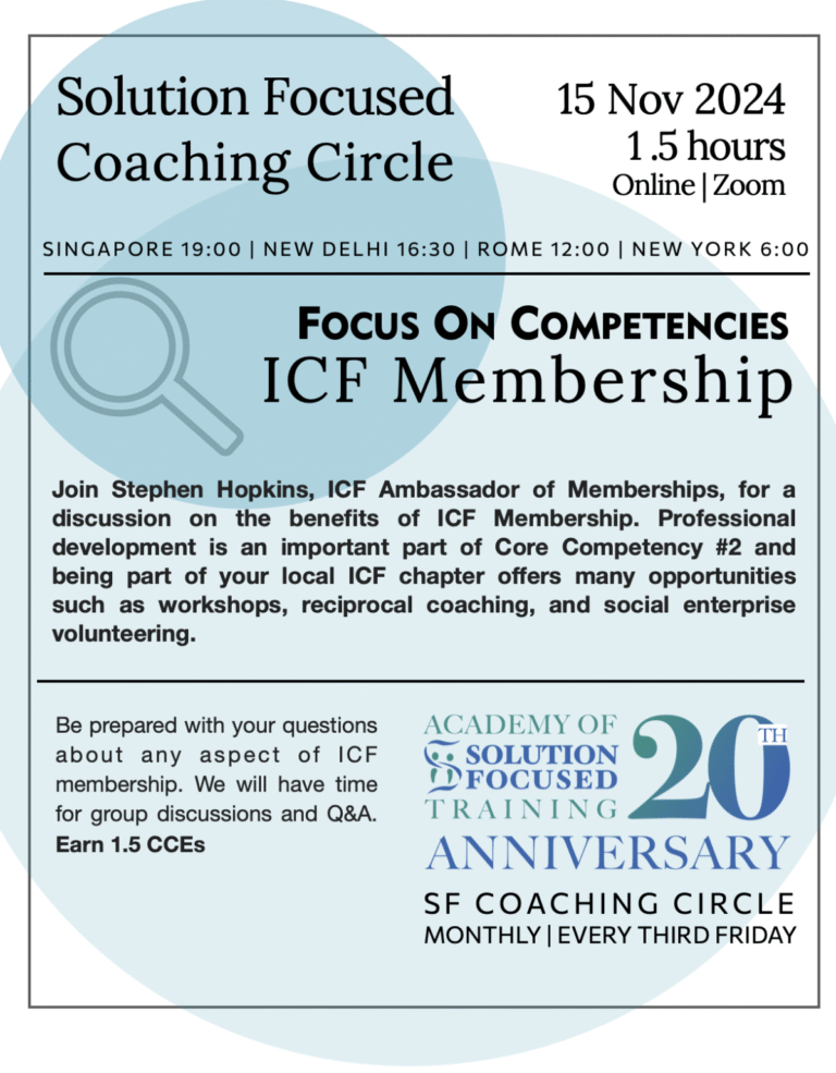 15 November 2024 – ICF Membership
