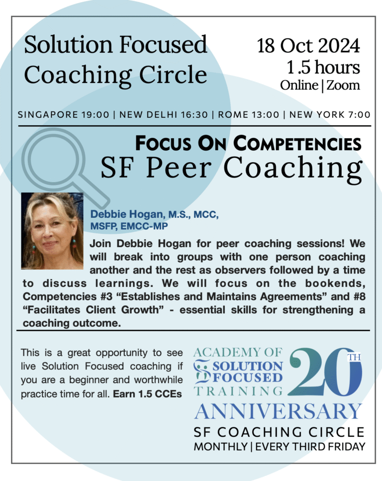 18 October 2024 – Peer Coaching